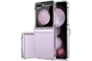 Vihibii for Samsung Galaxy Z Flip 5 Case with Hinge Protection & Screen Protector, Military Grade Drop Protection Durable Sturdy Slim Ultra Thin Protective Phone Case for Z Flip 5 5G 2023, Clear