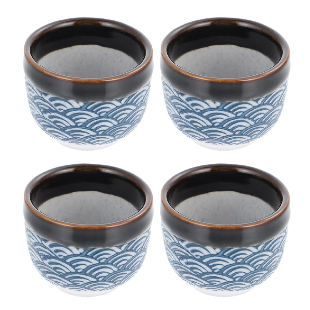 Yardwe 4pcs Wine Glass Tazas De Cafe Mug Sets Japanese Tea Mug Ceramic Saki Cup Japanese Tea Cup Asian Tea Cups Sake Mug Kit Sake Cup Ceramic Cups Household Sake Cups Concentrate