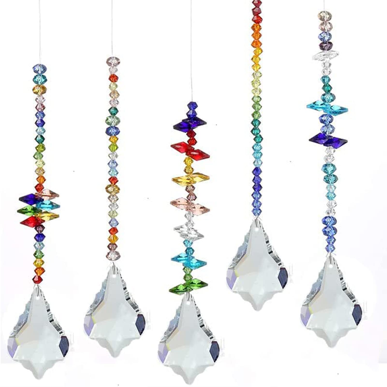 ToBeIT 12pcs Crystal Sun Catcher Conjures Light Reflections Decorative Pendant DIY Suncatcher Set