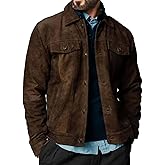 Premium Vintage Trucker Suede Leather Jacket Men Genuine Lambskin Men Leather Jackets Shirt Collar Jackets For Mens