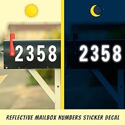 White Mailbox Numbers Reflective - 5 Sets Mailbox