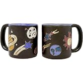 Mara Stoneware Space Odyssey Design 16 oz Ceramic Coffee Mug for Stellar Sips