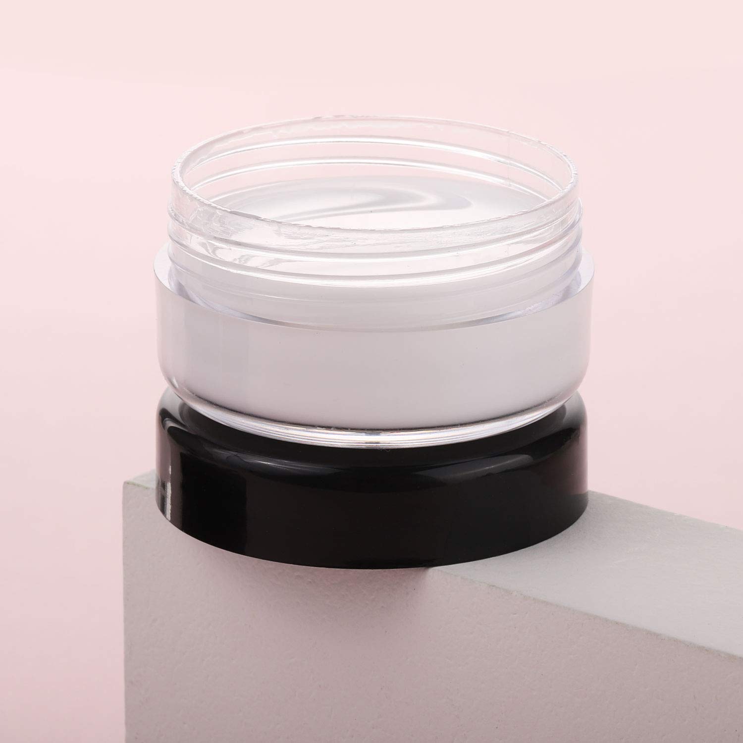 100 Pieces TSA Approved Small Jars with Lids Plastic 10g Travel Toiletries Containers for Cream and Lotion