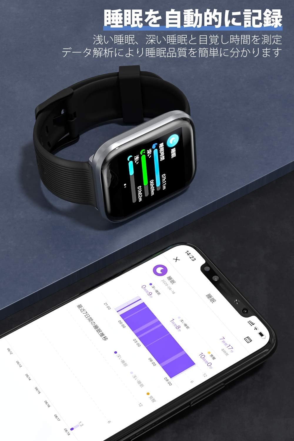 Colel スマートウォッチ フルタッチスクリーン HD画面 健康管理可能 スマートブレスレット