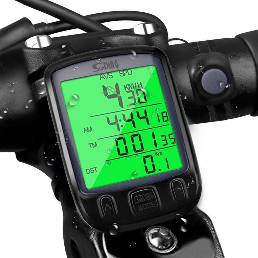 otumixx Bike Computer Wireless Cycling Computer Waterproof Bicycle Speedometer and Odometer Automatic Wake-up with Backlight LCD Display for Tracking Riding Speed Track Distance