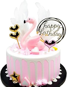 Amazon Com Riverbyland Flamingo Wedding Cake Topper Set