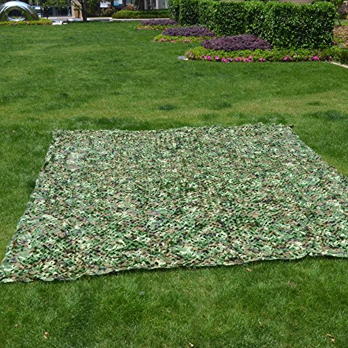 Omonic 210D Camouflage Net Desert Woodland Camo Netting for Camping Military Hunting Shooting Sunscreen Netting (Army Green, 6.5-10ft(2-3m))