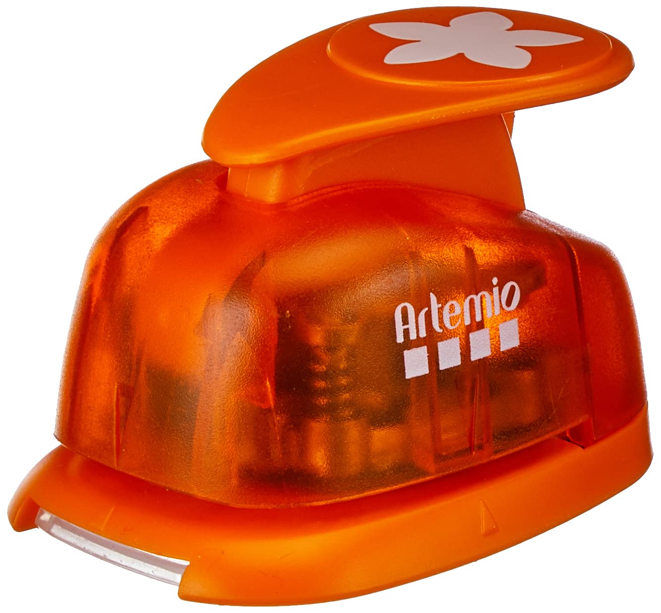 Artemio 2.5 cm Big Flower Number 6 Lever Punch, Orange