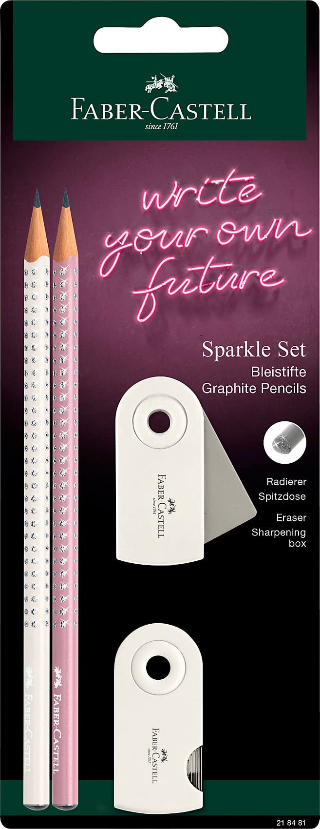 Faber-Castell 2 Pencil Set - Sparkle Coconut Milk/Rose Shadows, White, 218481 — image 1