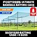 Fortress Ultimate Baseball Batting Cage [20', 35', 55', 70'] | #42 Grade Net with Steel Poles