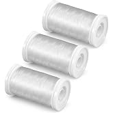 3 PCS Clear Invisible Nylon Sewing Thread, Monofilament 200m Invisible String for Beading Sewing Quilting Hanging Decorations DIY Handmade (0.15mm)