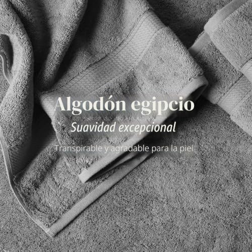 Superior - 900 g/m2 Cotton Bath Towel Set, Charcoal Color, 2 Pieces