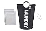 Large Collapsible Laundry Basket Bundle Pack - Tall