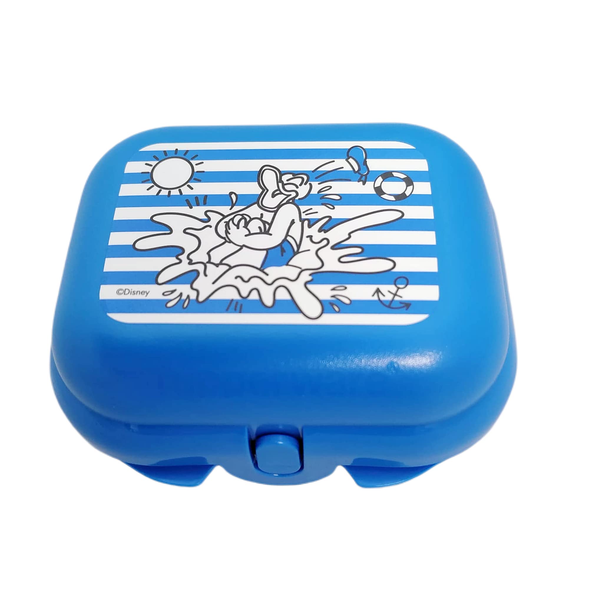 Tupperware Twin to Go Size 1 Donald Duck Blue Tin for Bread, Snacks, Snacks, Lunch Box