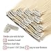 Benehair 22inch 160g Clip in Hair Extensions Human Hair Double Weft Hair Extension Balayage Platinum Blonde 100% 8A Grade Thick Soft Long Straight Remy Hair 8pcs Full Head Clip On Real Human Hair