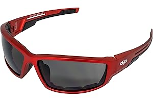Global Vision Eyewear Sly Red Metallic Sly Motorcycle Sunglasses, Smoke Lens, Metallic Frame, Red