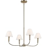 Kichler Eadie 4-Light Chandelier, Updated Traditional Light in Champagne Bronze, Sloped Ceiling Compatible, for Dining Room (
