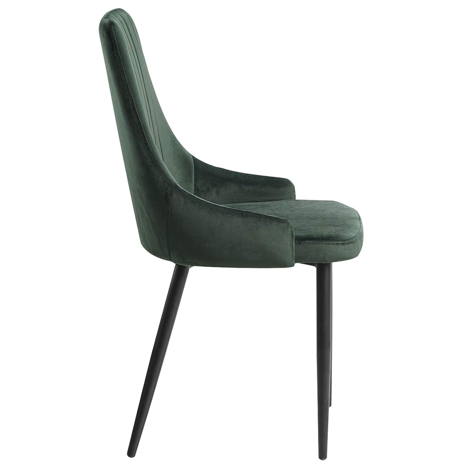 EUGAD Set di 4 Sedie Sala da Pranzo, Sedie Cucina con Braccioli e Schienale, Poltroncine Girevoli con Gambe in Metallo, in Velluto, per Camera da Letto, Soggiorno, Nero