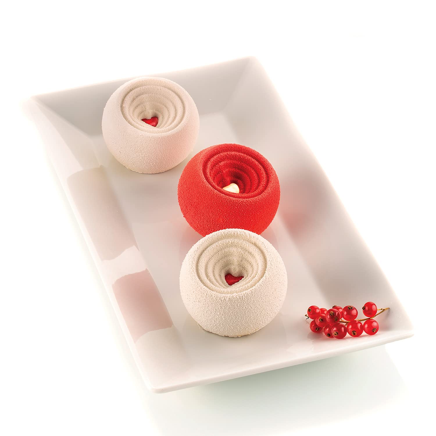 Silikomart | Silicone Mould for COCCOLA Monoportions, Non-Stick, 6 Monoportions, Pack of 1 Cake Mould, 3D Design, Ø 75 h 35 mm, Volume 780 ml, Made in Italy