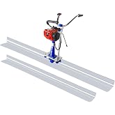 BILT HARD Concrete Power Screed with 8ft &amp; 12ft Aluminum Boards and 37.7cc Gas Cement Finishing Vibrating Motor, Vibra Screed Concrete Tool with Adjustable Handle &amp; Kickstand for Slabs, Driveways