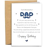 Poem Birthday Card for Dad, Thoughtful Dad Birthday Card from Daughter Son, Father Birthday Cards Gift, Out of All The Dads I Am So Glad You Are Mine