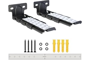 AGANDAX Soundbar Mount | Works with All Soundbar Including Samsung, Sony, Vizio, LG, & More | Depth Adjustable Sound Bar Mounts Under TV Bracket (Black: V02)