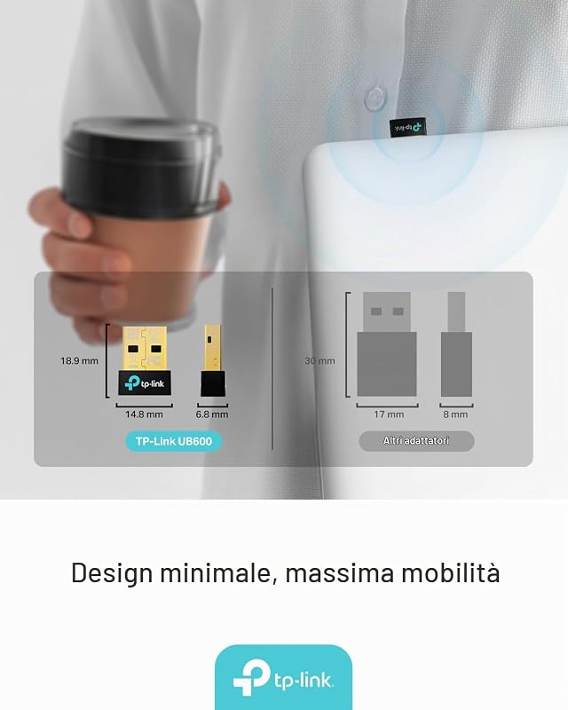 UB600 Chiavetta Bluetooth per PC Adattatore USB 6.0 Nano Wireless