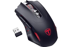 RisoPhy Gaming Mouse, Wireless Mouse Gaming with 8000 DPI, PC Gaming Mice with RGB LED Backlit Programmable Ergonomic Mouse Gamer