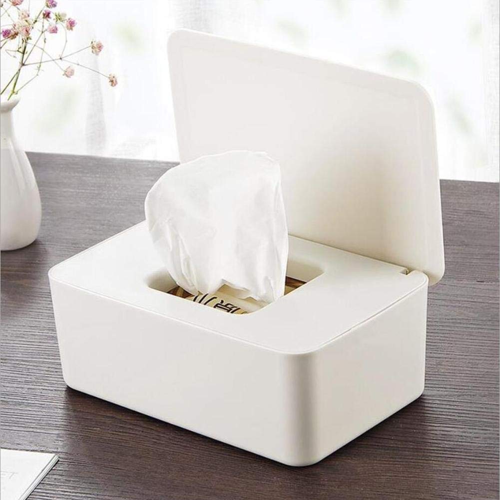 Wipes Dispenser Box Dry Wet Tissue Paper Case Holder, Napkin Napkin Box Holder with Lid for Home Office