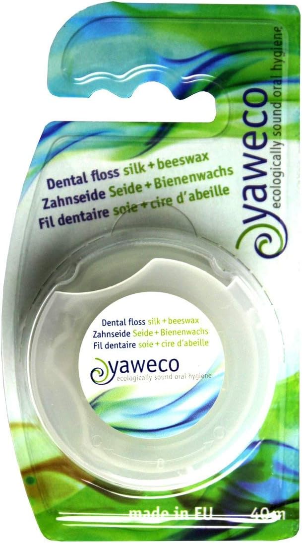 Yaweco Biodegradable Dental Floss Silk & Beeswax 40m Amazon.co.uk