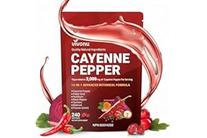 12-in-1 Cayenne Pepper Softgels Supplement, 3000mg Per Serving Cayenne Pepper Capsules Supplements with Hawthorn, Beetroot, T