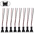 MOTOALL Fuel Injector Connector EV1 OBD1 Plug Wire Harness Pigtail Wiring Loom Clip Cut & Splice 2-Wire Female - 8pcs