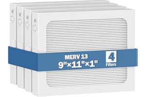 CPLIKE 9 x 11 x 1 MERV 13 Replacement Dehumidifier Filter Compatible with Santa Fe Compact70, Ultra70, Element, Compact2, UA 65H, High Efficiency for Dust, Pollen, Pet, Smoke, Wildfire, VOCs, 4 Pack (White)