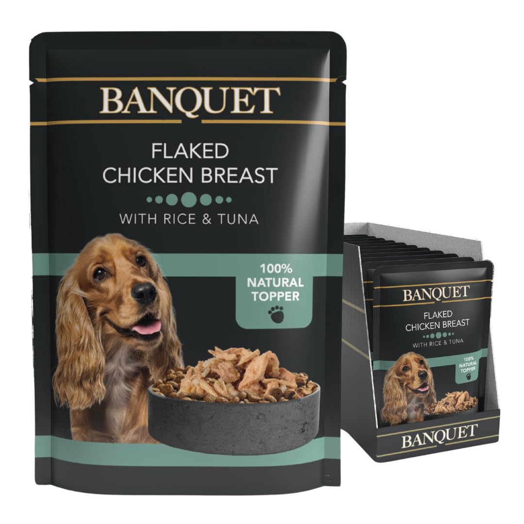 HiLife Banquet Dog Food Flaked Chicken with Rice and Tuna, 15 x 100 g Pouches