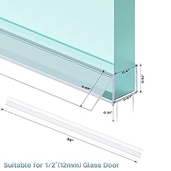 Shower Door Bottom Seal Strip, 2PCS Seal