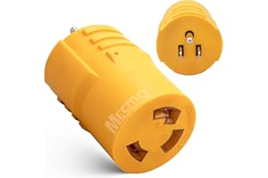 MECMO Adaptateur de prise 30 A à 110 V, NEMA 5-15P vers L5-30R Alimentation électrique 30 A 125 V à 15 A 110, adaptateur dome
