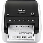 Brother QL-1110NWBC Wide Format, Postage and Barcode Professional Thermal Label Printer with Wireless Connectivity, Black And White, 6.7" x 5.9" x 8.7"