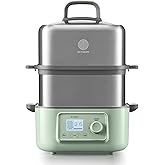 BUYDEEM G67 14-Quart Electric Food Steamer for Cooking, Multifunctional Vegetable Steamer with 6 Cooking Modes, Quick Steam,