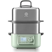 BUYDEEM G67 14-Quart Electric Food Steamer for Cooking, Multifunctional Vegetable Steamer with 6 Cooking Modes, Quick Steam, 