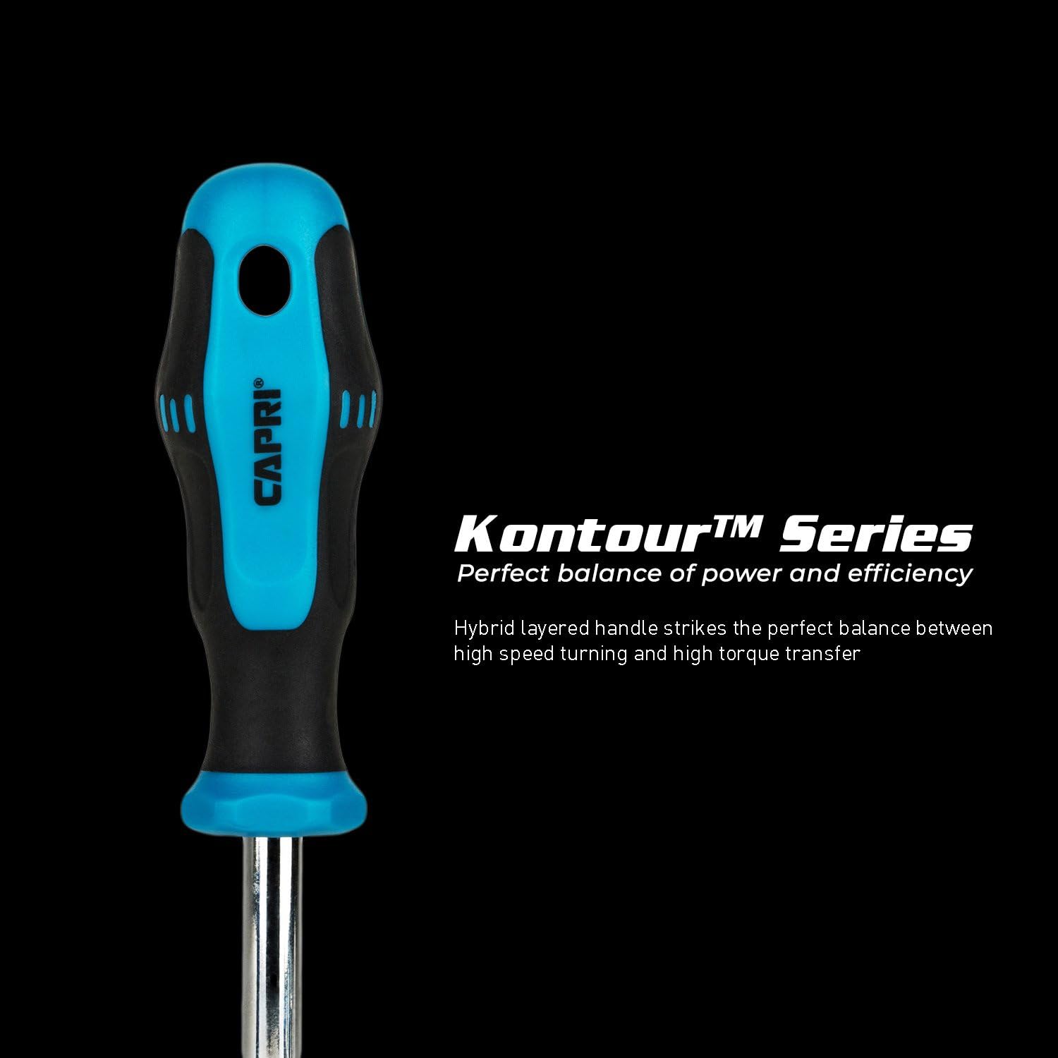 Capri Tools Kontour Nut Driver Set, 3-Inch Hollow Shaft, SAE, 7-Piece: Home Improvement