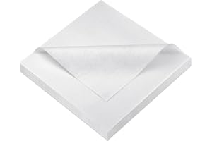 ZMAAGG 10 x 10inch White Iron-On Non-Woven Fusible Interfacing,Medium Weight Interfacing, Polyester Single-Sided Interfacing for Quilting and DIY Crafts