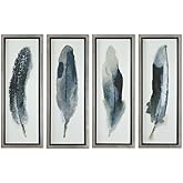 Feathered Beauty 4-Piece 38 1/4" High Framed Wall Art Set