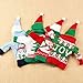 YEHUA 4 PCS Christmas Wine Bottle Cover Bags Ugly Sweater Wine Bottle Gift Bags for Holiday Décor Christmas Ornament and Home Party Decoration