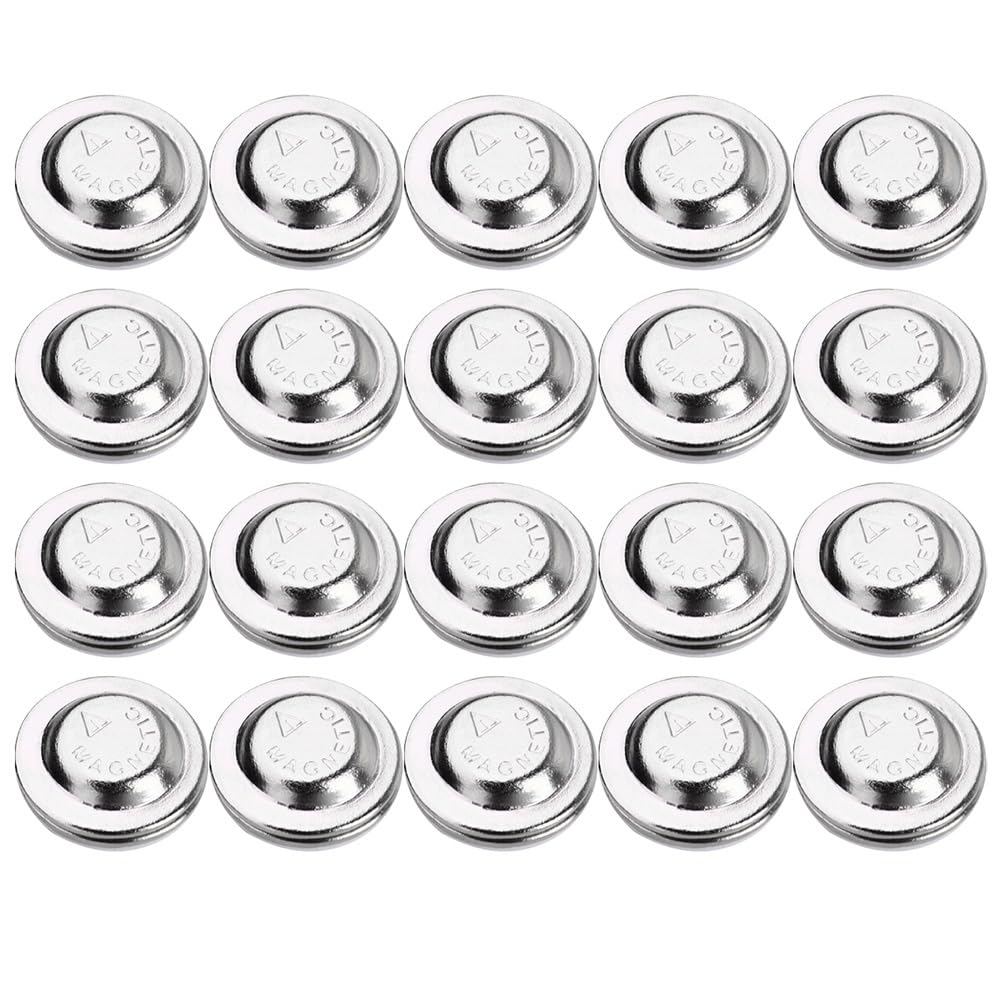 Ciieeo Magnetic Brooch Pins 20 Pack 0.67 Inch Round Badge Magnets No-Hole Scarf Clasp Name Tag Fasteners Lightweight Clothing Accessories