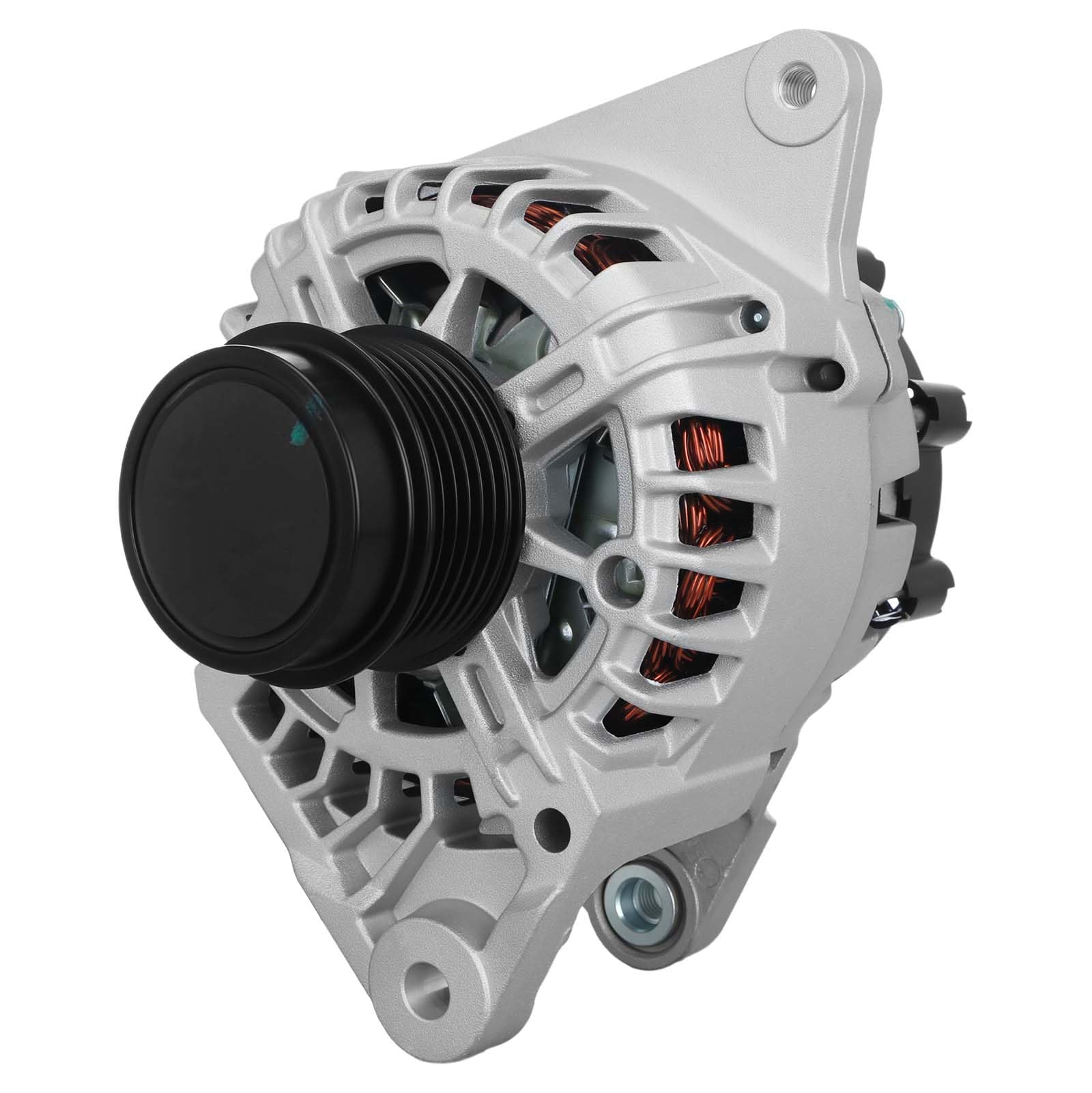 Photo 1 of New Alternator Compatible with Hyundai 2011-2017 Elantra, 2013-2014 Elantra Coupe, 2013-2017 Elantra GT, Kia 2012-2013 Soul, 2014-2016 Forte, 2014-2016 Forte Koup, 2014-2016 Forte5, 12V 90A CW