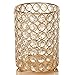 VINCIGANT Gold Crystal Metal Tealight Candle Holder for Centerpieces, 6.3 inch Tall Blingbling Hurricane Candle Holder, Decorative Cylinder Vases for Wedding Party Table Dinning Room Decor