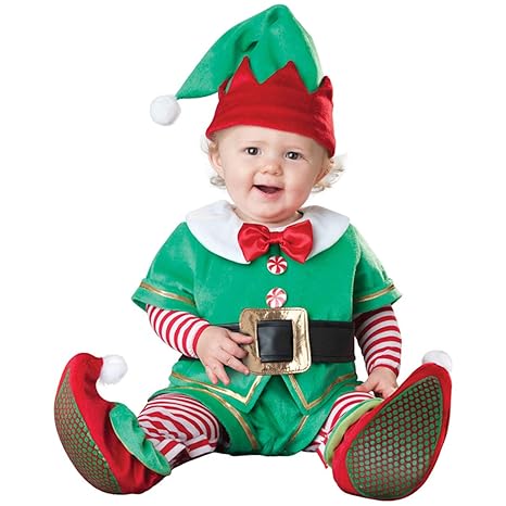 Dreamworldeu Baby Weihnachten Kostüm Set Weihnachtself Outfit für Baby Kleinkind Jungen Mädchen