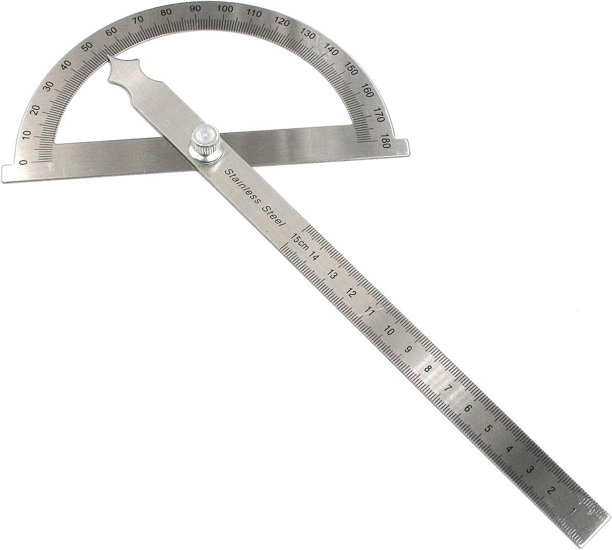 FarBoat 0180° Angle Protractor 15cm Swing Arm Adjustable Stainless