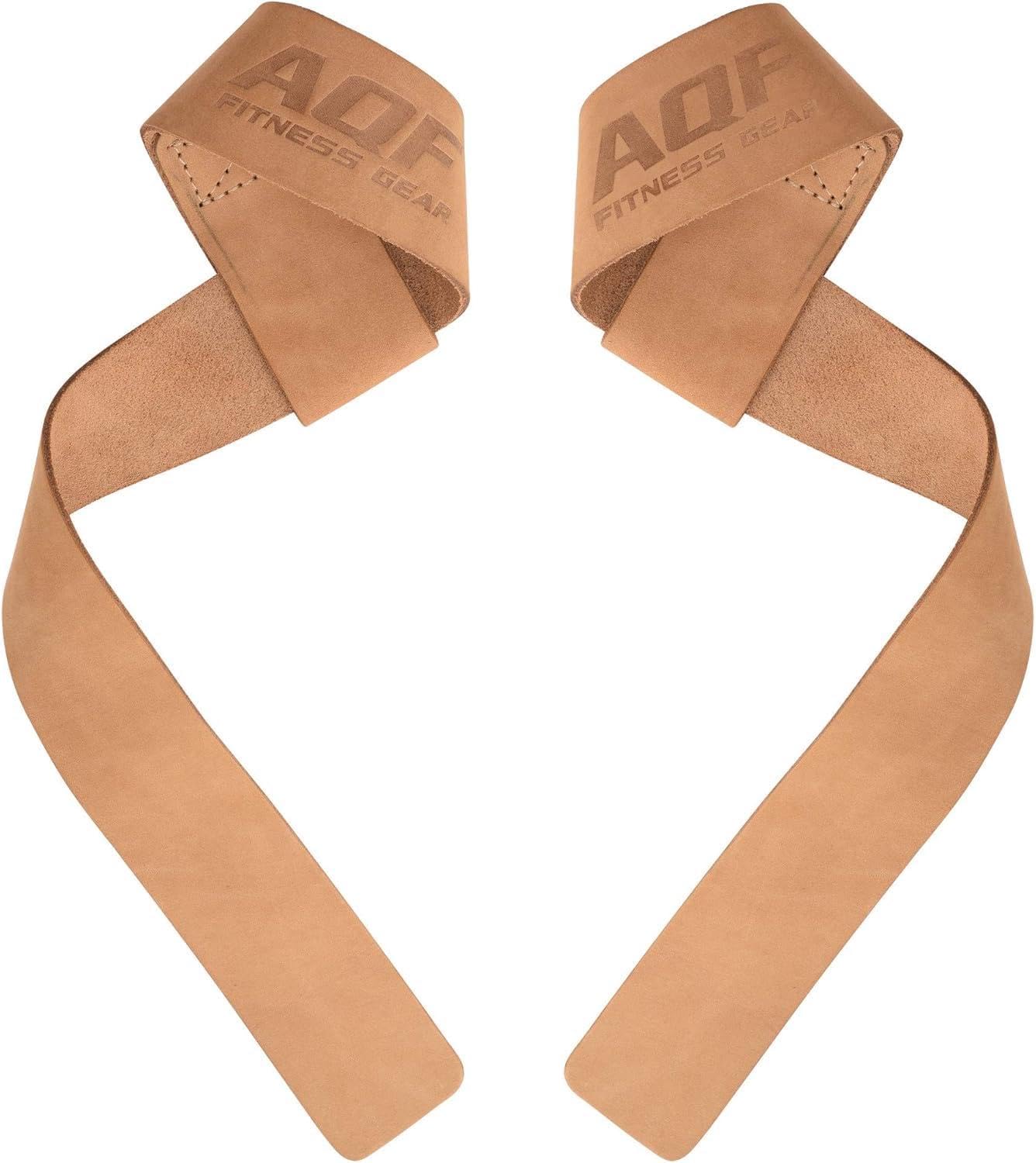 AQF Weight Lifting Straps for Gym, CrossFit non-padded Training Wrist Support Straps Bodybuilding Powerlifting Fitness Webbing Bar Grips (Non-Padded)