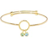 EVE'S ADDICTION 2 Custom Charm Bangle Bracelet - Gifts for Mom